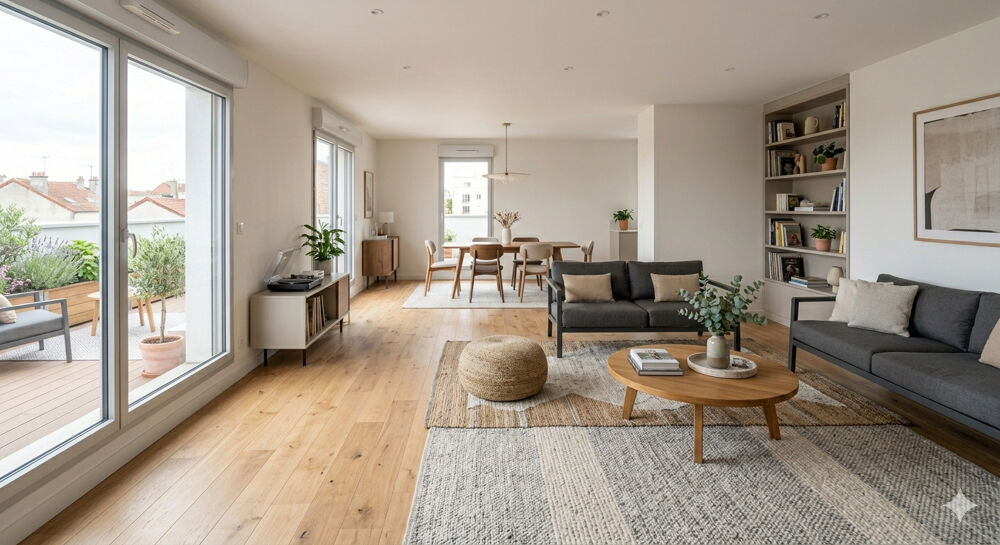 Vente Appartement - T4 à CHATOU orienté PLEIN SUD avec TERRASSE, CAVE et PARKINGS - Chatou