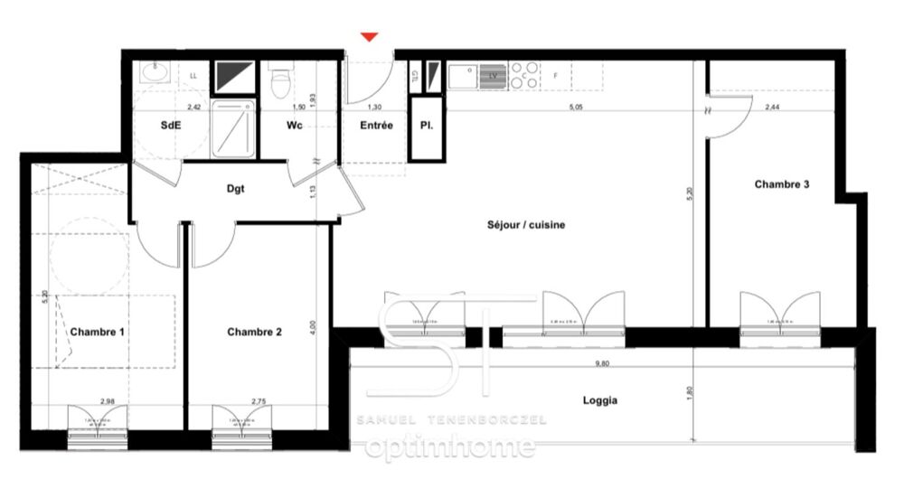 Vente Appartement Appartement neuf T4 de 87 m² avec loggia de 18 m² – Pont-l'Évêque (14130) Pont l eveque