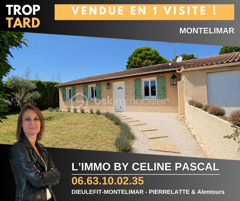EXCLUSIVITÉ  MONTÉLIMAR  PLAIN-PIED RÉNOVÉ  TOUT À PIED  CALME ET SANS VIS-À-VIS