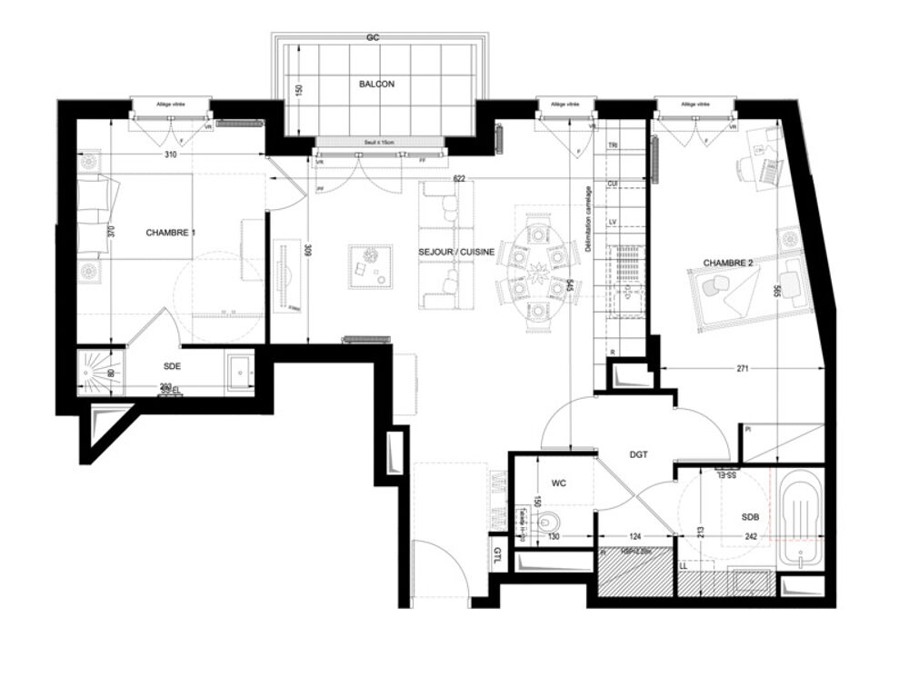 Appartement a louer fontenay-aux-roses - 3 pièce(s) - 69 m2 - Surfyn