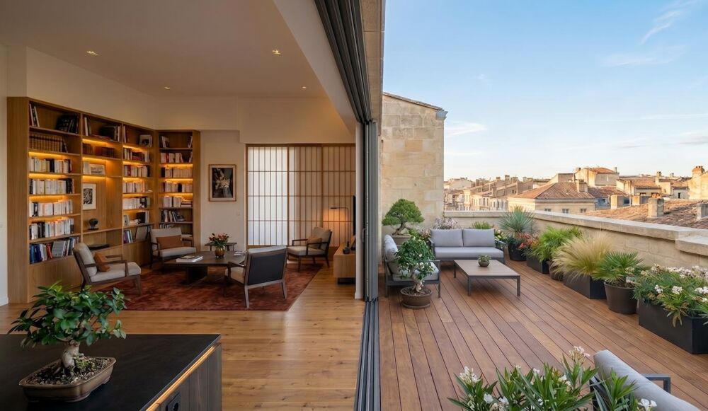 Vente Appartement *****Appartement haut de gamme T3 bis TRAVERSANT vue GARONNE DOUBLE TERRASSE avec ascenseur et local vélo CHARTRONS !!**** Bordeaux