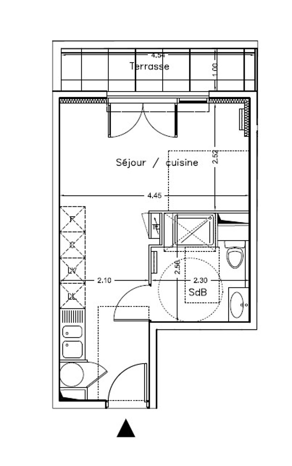 Location Appartement T1 avec terrasse à Montpellier Montpellier