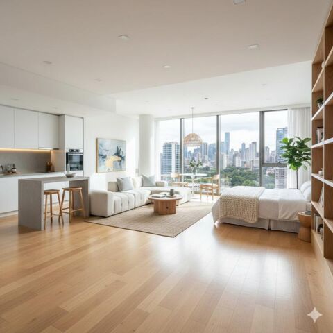   GRAND STUDIO SANS PERTE D'ESPACE en �tage �lev� et orientation SUD-OUEST dans le COEUR de PUTEAUX Appartement - 1 pi�ce(s) - 37 m�