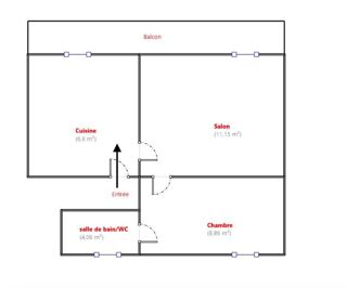  Appartement à vendre 2 pièces 31 m² Marseille 3eme arrondissement