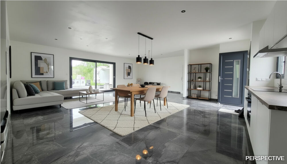 Maison contemporaine avec double garage