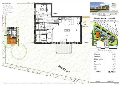   Appartement neuf Appartement - 3 pi�ce(s) - 75 m�