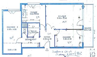  Appartement � vendre 3 pi�ces 67 m�