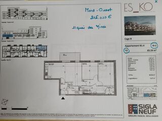  Appartement  vendre 3 pices 65 m