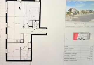  Appartement à vendre 3 pièces 75 m²