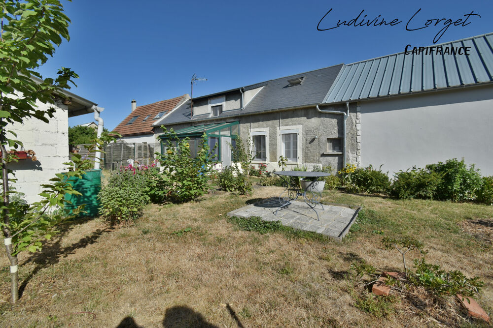 Maison à vendre à Gizy (02) 5 pièces - 114 m²  3 chambres  Dépendance 47 m²  Garage Toiture neuve  DPE D - Terrain 645m2 