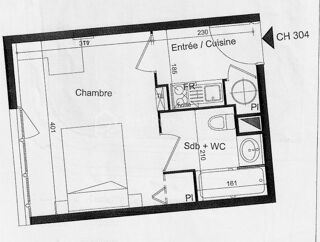  Appartement  vendre 1 pice 21 m