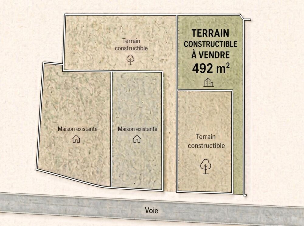 Vente Terrain Terrain à vendre 492 m², Vair-sur-Loire (44) Vair sur loire