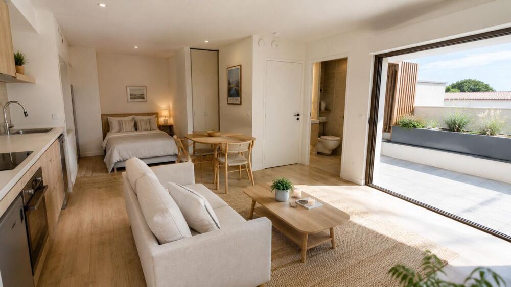 * MAGNIFIQUE T1 AVEC GRANDE TERRASSE + PARKING *
