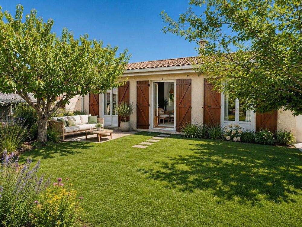 BLANQUEFORT Maison de PLAIN-PIED avec JARDIN et GARAGE POSSIBILITÉ 3ème CHAMBRE