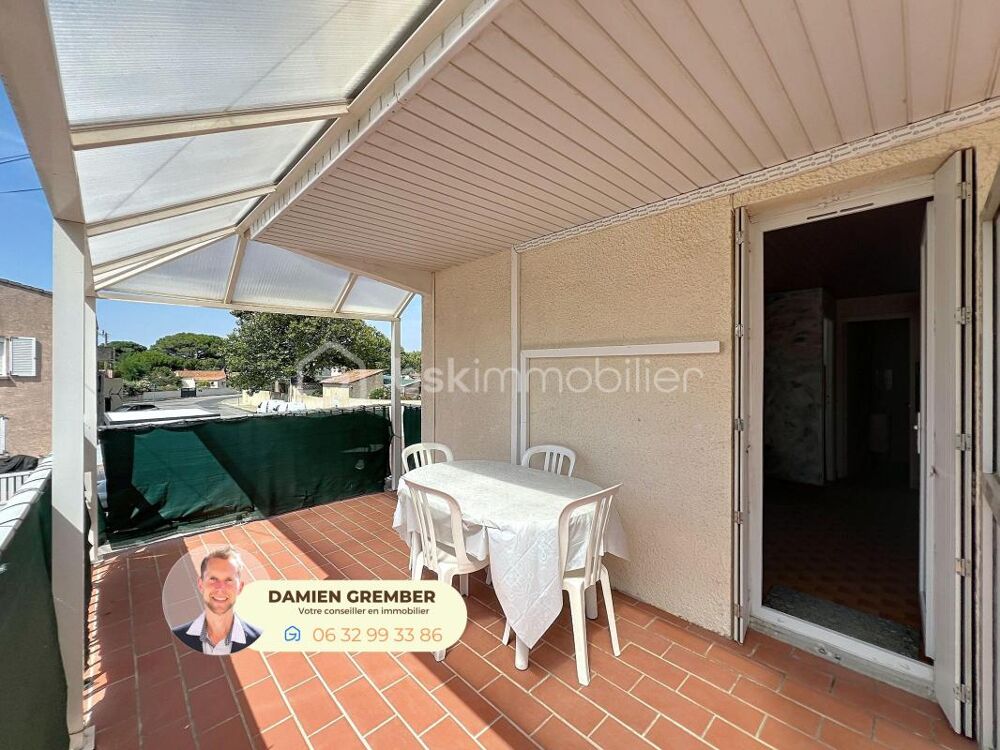 T2 lumineux avec grande terrasse à proximité des plages