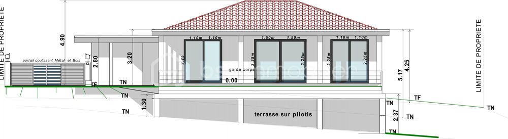 Vente Terrain Terrain de 843 m² avec projet de maison (permis purgé, fondations réalisées) – Vue panoramique plein sud Saint jean saint maurice sur loire