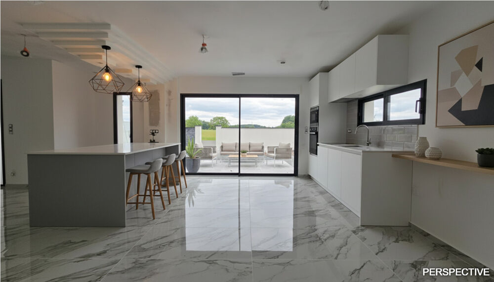Maison contemporaine avec garage