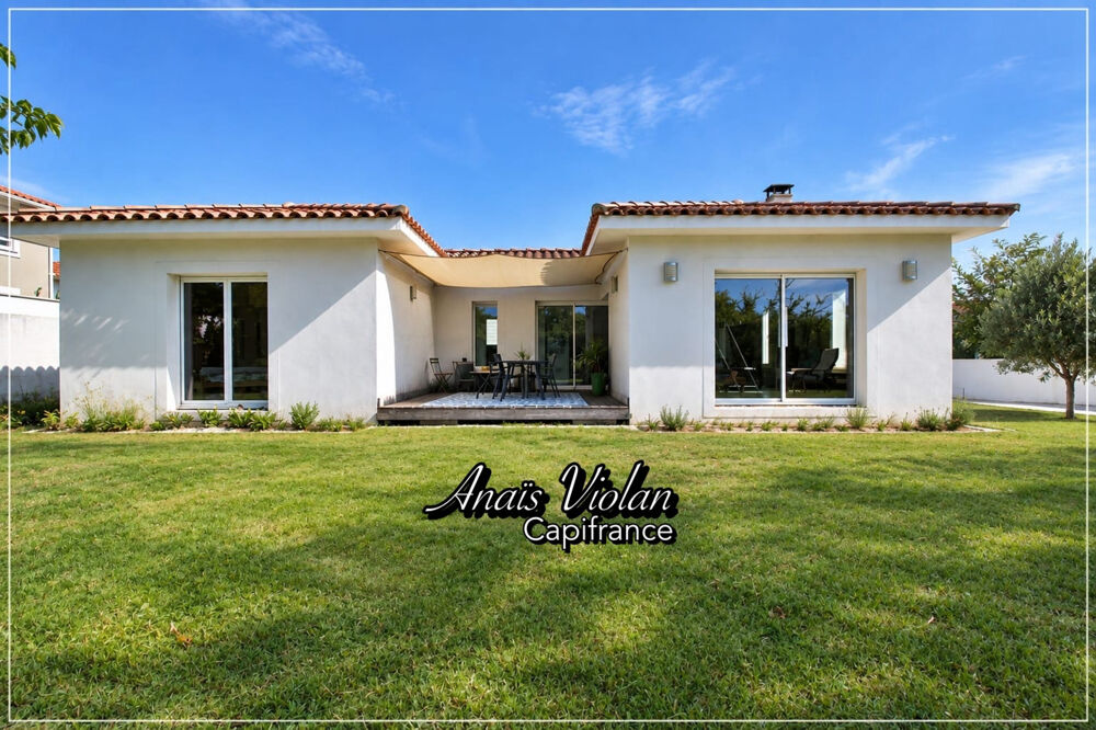 Maison individuelle de plain pied de type 4, lumineuse, avec grand jardin à vendre à VACQUIERES (34270)