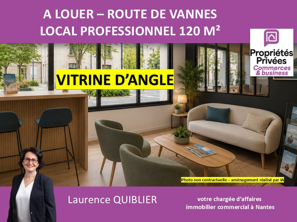   44100 NANTES - ROUTE DE VANNES BUREAUX COMMERCIAUX 120 M² A LOUER 