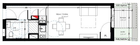  Appartement � louer 1 pi�ce 27 m�