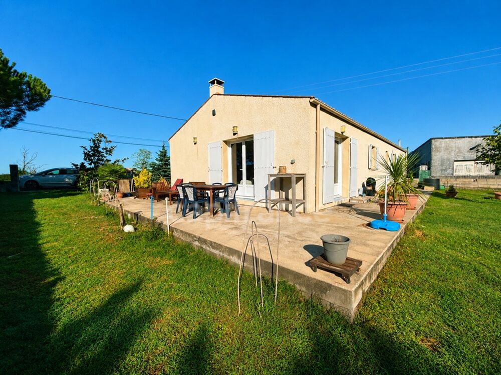 Vente Maison Maison de plain-pied – 94 m² – 3 chambres – Terrain 910 m² – DPE B Saint andre de lidon