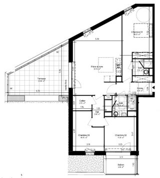  Appartement  vendre 4 pices 95 m