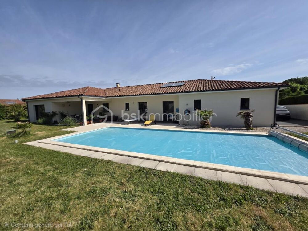 Tournefeuille - Maison de plain pied - 5 chambres - bureau - piscine - garage