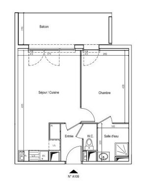  Appartement à louer 2 pièces 40 m²
