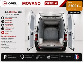 Movano 1&deg; Main / 2.5L CDTI 100cv Pack CLIM L2H2 Gal/Clim/ CT OK ide 2005 occasion 60430 Abbecourt