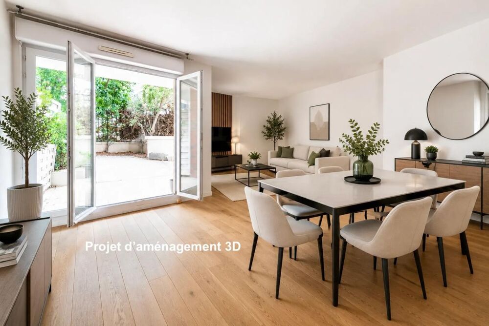 Suresnes - 49m² - appartement T2 - Terrasse / jardin - parking - cave