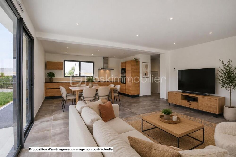 SAINT-QUAY-PORTRIEUX  Maison contemporaine de 147 m² avec vie de plain-pied, 4 chambres et garage, à seulement 1,5 km de la mer