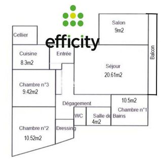  Appartement � vendre 5 pi�ces 92 m�