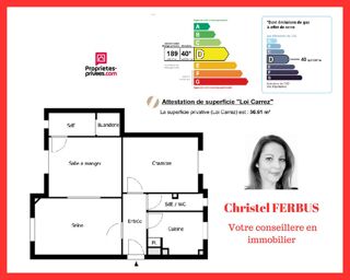  Appartement � vendre 3 pi�ces 56 m�