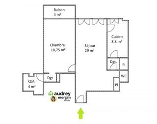  Appartement � vendre 2 pi�ces 65 m�