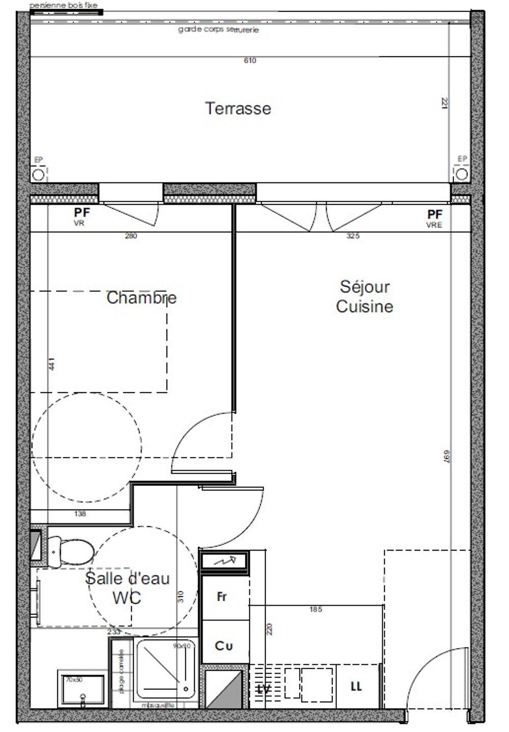 Location Appartement T2 avec terrasse et parking à Prades le Lez Prades le lez