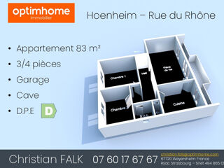  Appartement  vendre 3 pices 83 m