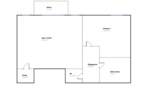  Appartement  vendre 2 pices 50 m