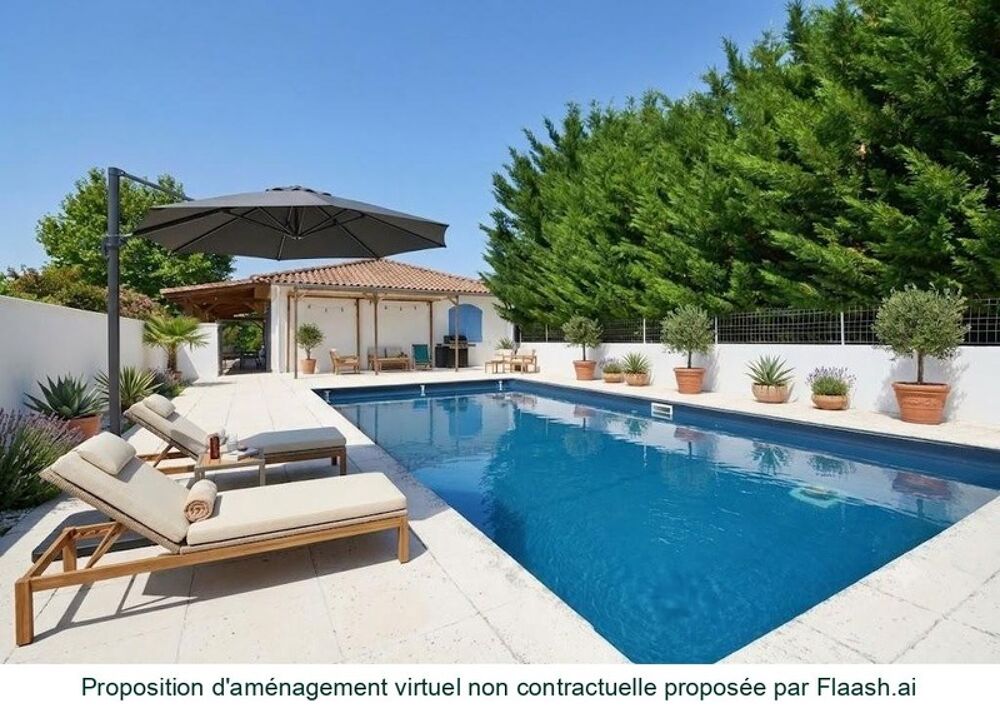 5 mn de Coutras Maison 3 chambres + bureau avec piscine