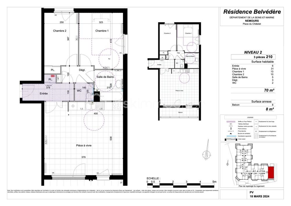Appartement T3 Neuf 70 m2