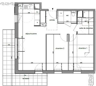  Appartement à louer 3 pièces 59 m²