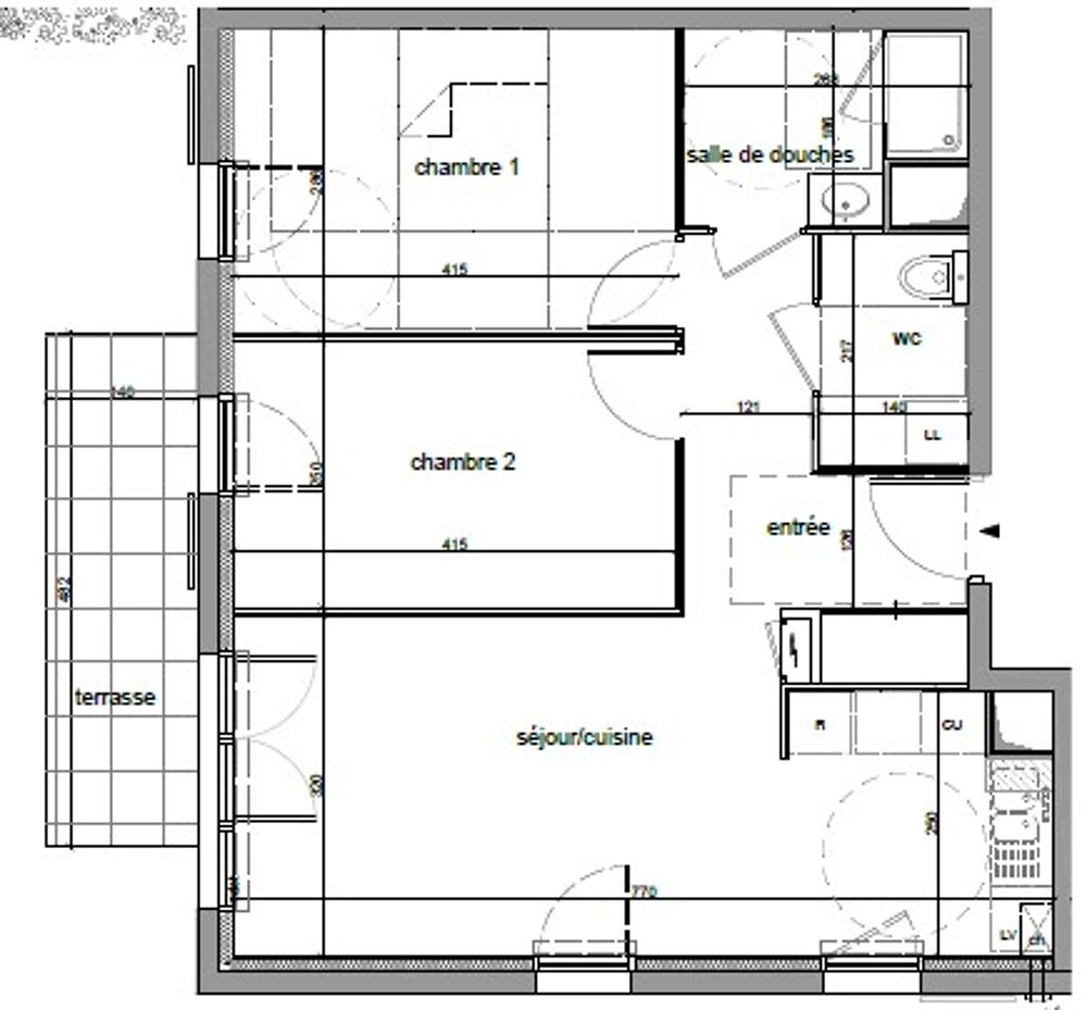 Location Appartement T3 avec terrasse, jardin et parkings à Saint-Léger-du-Bourg-Denis Saint leger du bourg denis