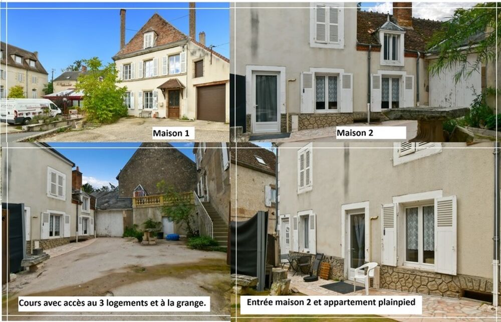 2 maisons + appartement indépendant + grange de 200 m²  Idéal famille ou projet de vie- DPE B (rare)
