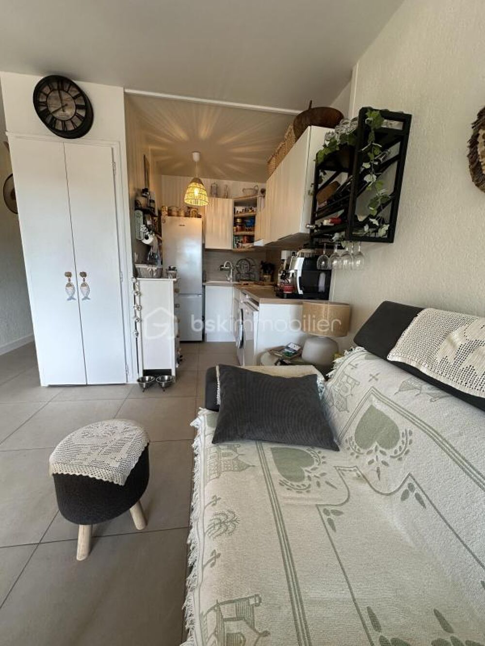 Élegant studio cabine avec terrasse et parking à quelques enjambées de la plage