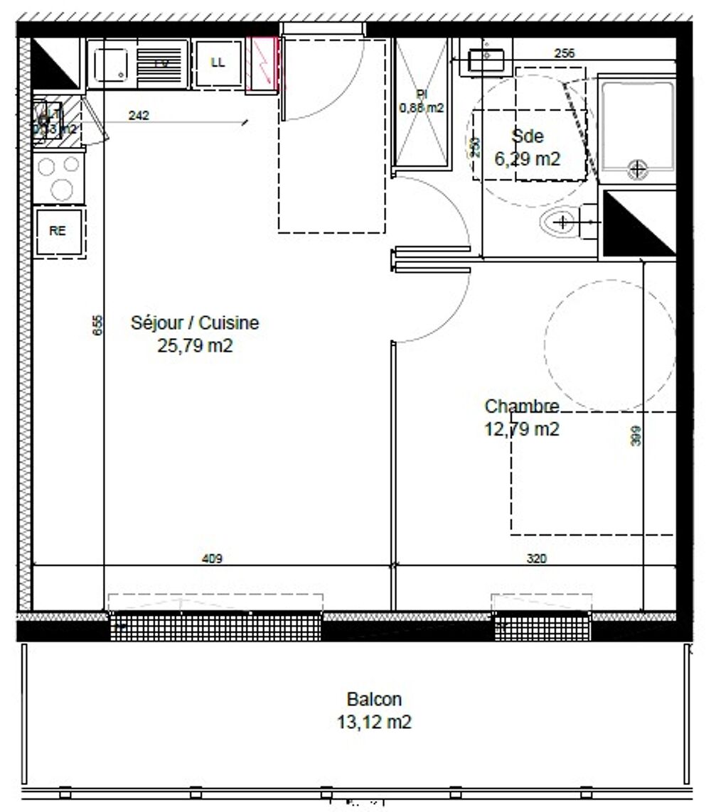T2 NEUF avec balcon et parking à CHARTRES