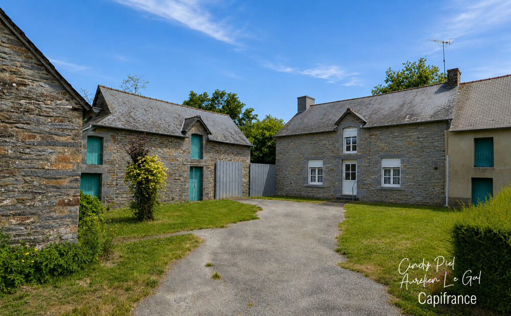 Maison en pierre avec dépendances et jardin  La Chapelle-Gaceline (La Gacilly) - grand terrain - véranda - charme - garage