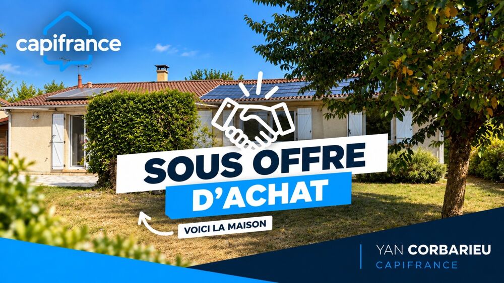 Vente Maison AUTERIVE – PLAIN-PIED FAMILIAL 110 m² – 4 CHAMBRES – 858 m² DE TERRAIN – VUE DÉGAGÉE & POTENTIEL Auterive