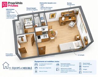 Vente Appartement Studio T1 meublé et équipé en résidence services Clermont ferrand