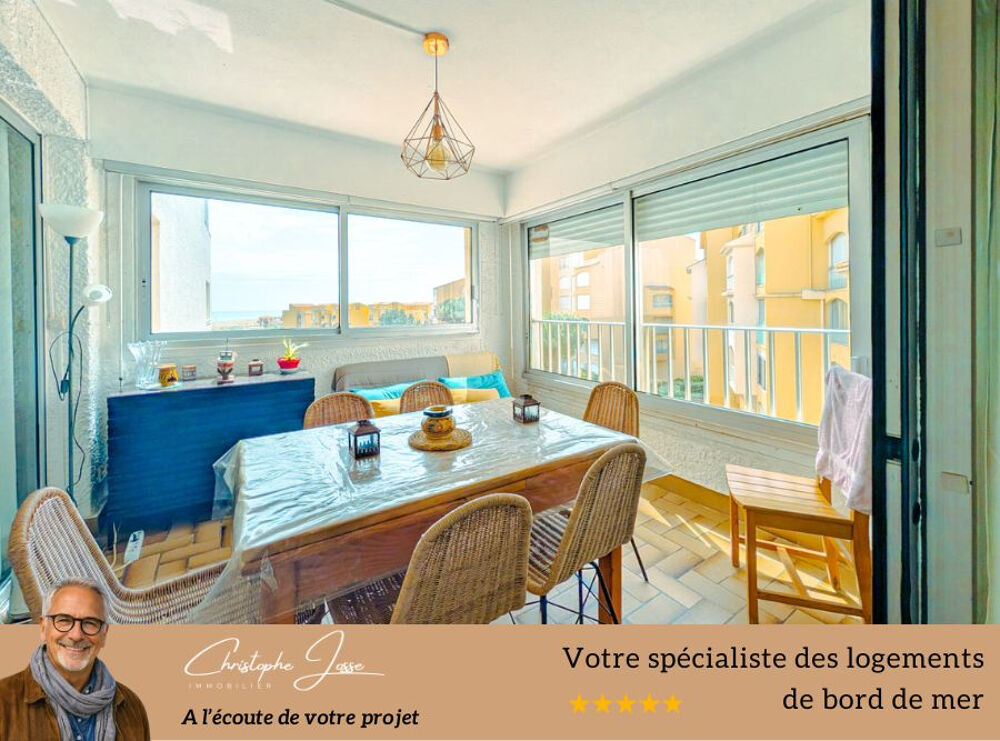 Vente Appartement T2 vue mer avec loggia, accès direct plage et parking privé Port leucate