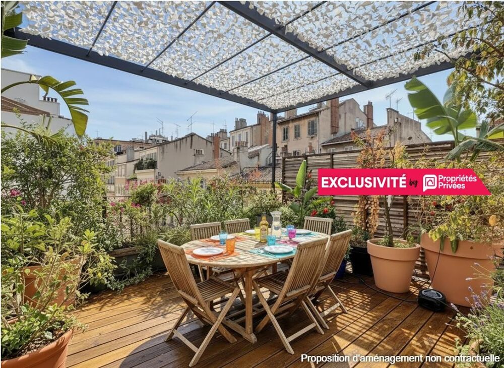 Vente Appartement Marseille 6e - Préfecture - Exclusivité - L'exception haussmannienne : 135 m² et grande terrasse plein ciel Marseille 6