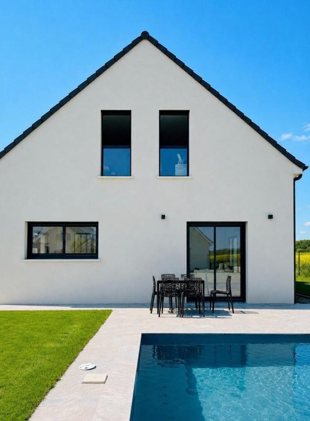 Commune d'AISEREY Maison norme PMR neuve à vendre 6 pièces avec piscine